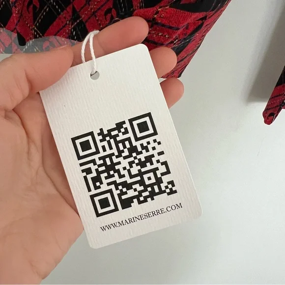 New Marine Serre white line diamant top